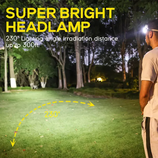 1600 Lumens Headband Flashlight With Red light Headlamps For Hunting