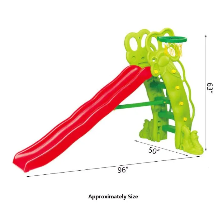 2 in 1 Slide and Basketball Hoop Playset