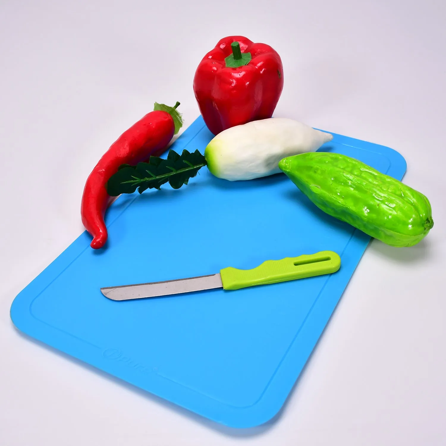 2478 Vegetables and Fruits Cutting Chopping Board Plastic Chopper Cutter Board Non-slip Antibacterial Surface with Extra Thickness