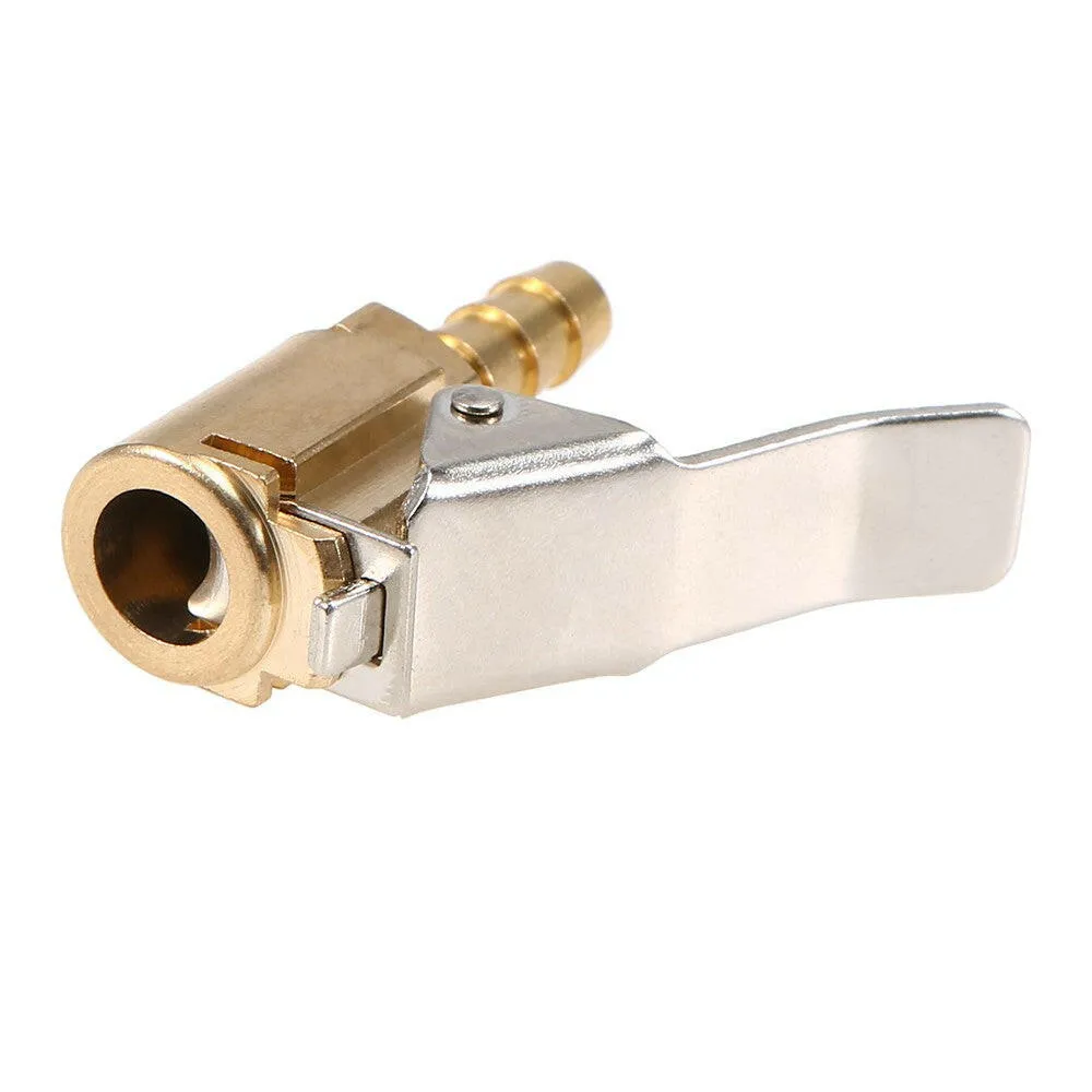 2Pcs Tyre Inflating Connector Clip Brass Tyre Inflator Clip Tyre Inflating Tools for Biks Motorbikes Cars