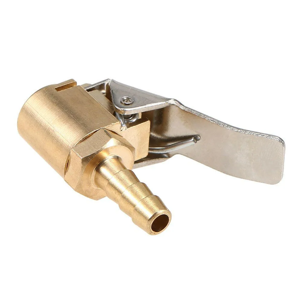 2Pcs Tyre Inflating Connector Clip Brass Tyre Inflator Clip Tyre Inflating Tools for Biks Motorbikes Cars