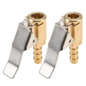 2Pcs Tyre Inflating Connector Clip Brass Tyre Inflator Clip Tyre Inflating Tools for Biks Motorbikes Cars