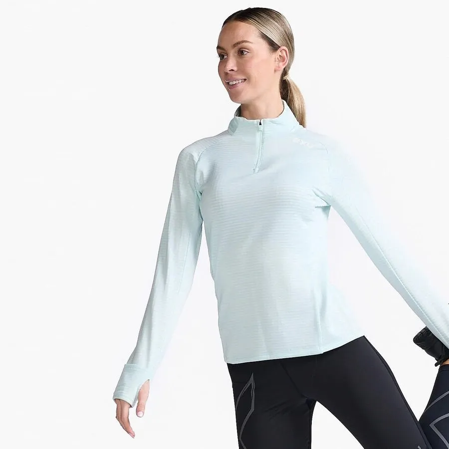 2XU Ignition 1/4 Zip Fleece | Glacier / White Reflective | Womens