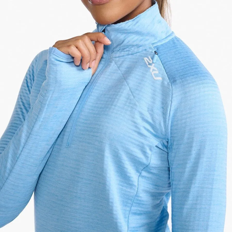 2XU Ignition 1/4 Zip Fleece | Mirage / Silver Reflective | Womens