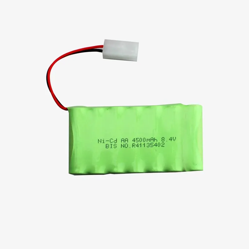 4500mAh 8.4v Ni-Cd AA Cell Battery Pack with 2-pin C20  Connector for Cordless Phone, Toys, Car, DIY Project Battery