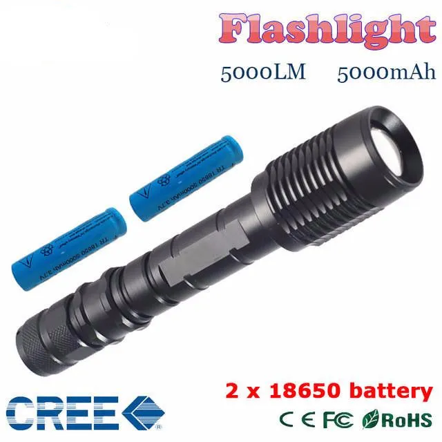 5000 Lumens - Adjustable - 5-Mode Torch Light