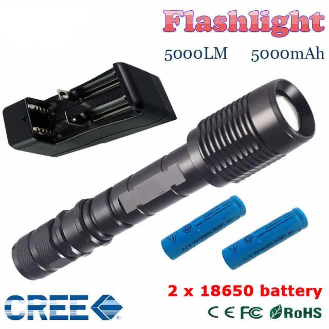 5000 Lumens - Adjustable - 5-Mode Torch Light