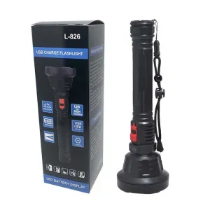 5W High Power 300 Lumen LED Portable Torch Outdoor USB Rechargeable L-826