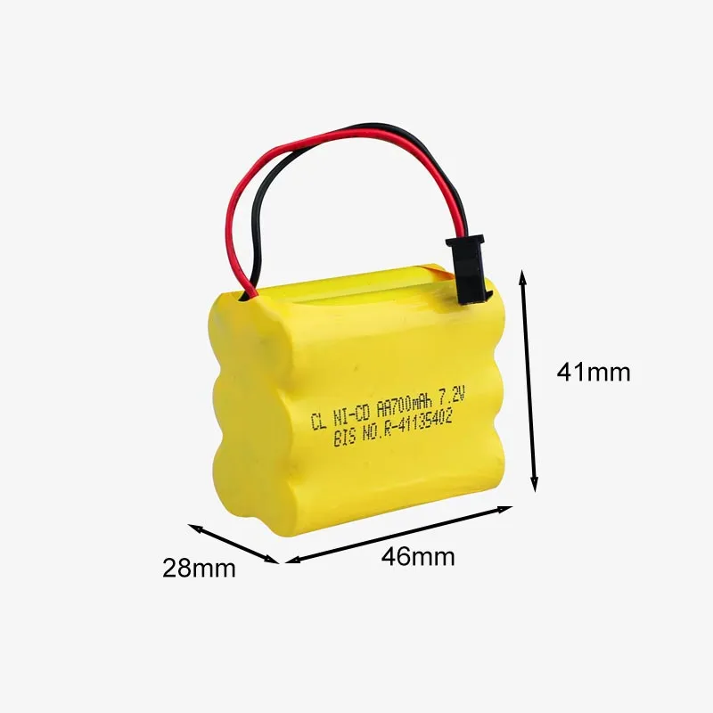 High-Capacity 700mAh 7.2V Ni-Cd AA Cell Battery Pack with SM Connector for Cordless Phone, Toys, Car, DIY Projects - Optimized E-commerce Product Title