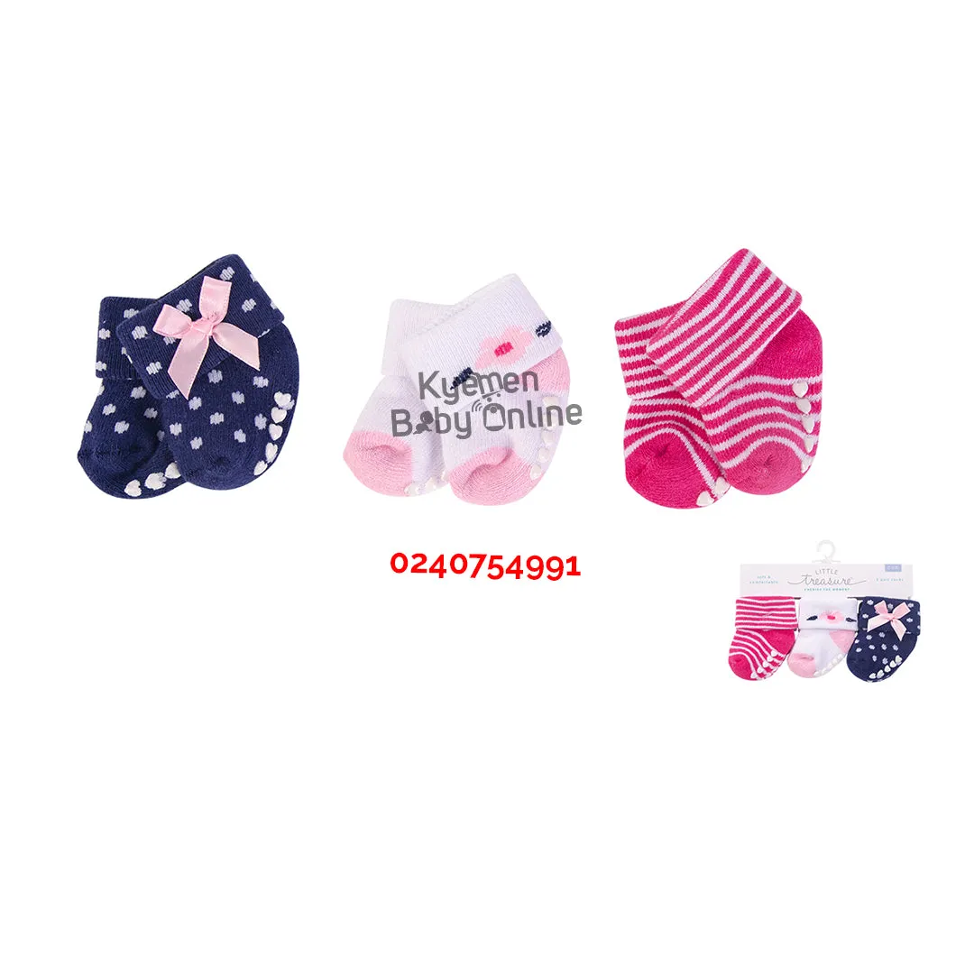 Baby Socks 3 Pairs (Hudson Baby) Polished