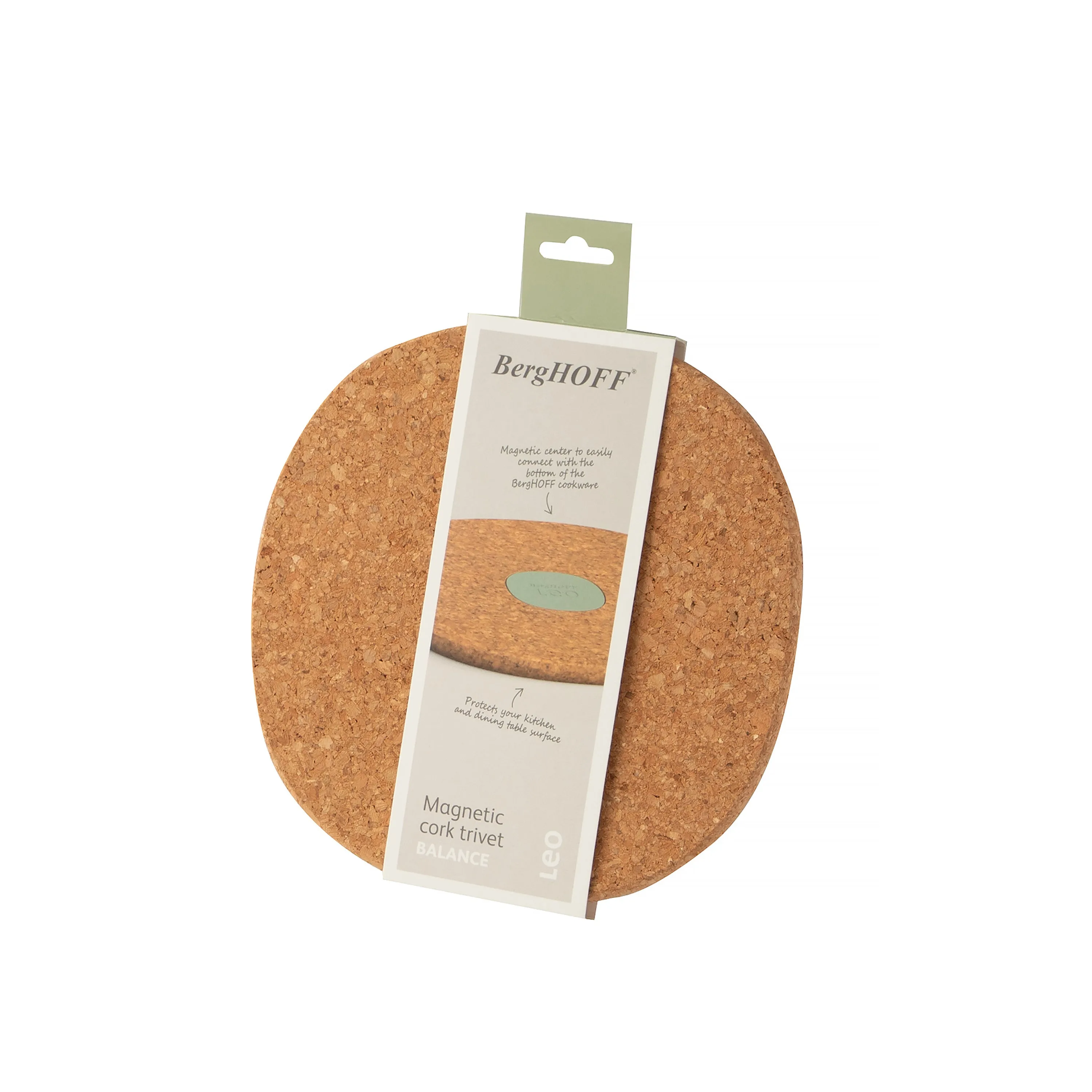 BergHOFF Balance Magnetic Cork Trivet 7", Recycled Material