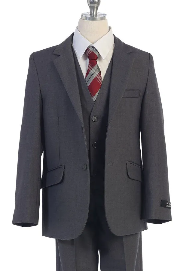 Boys Charcoal Gray Suit