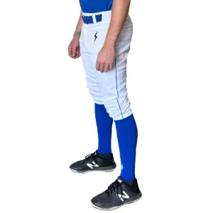 BRUCE BOLT Premium Pro Baseball Knicker - WHITE w/ Royal