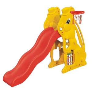 Bunny Theme 2 in 1 Slide and Basketball Hoop Playset