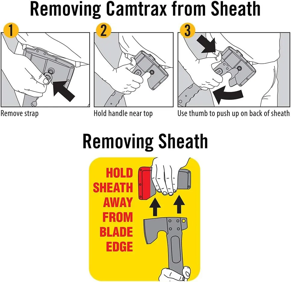 Camillus Camtrax 3-in-1 Hatchet, Hammer, and Folding Saw