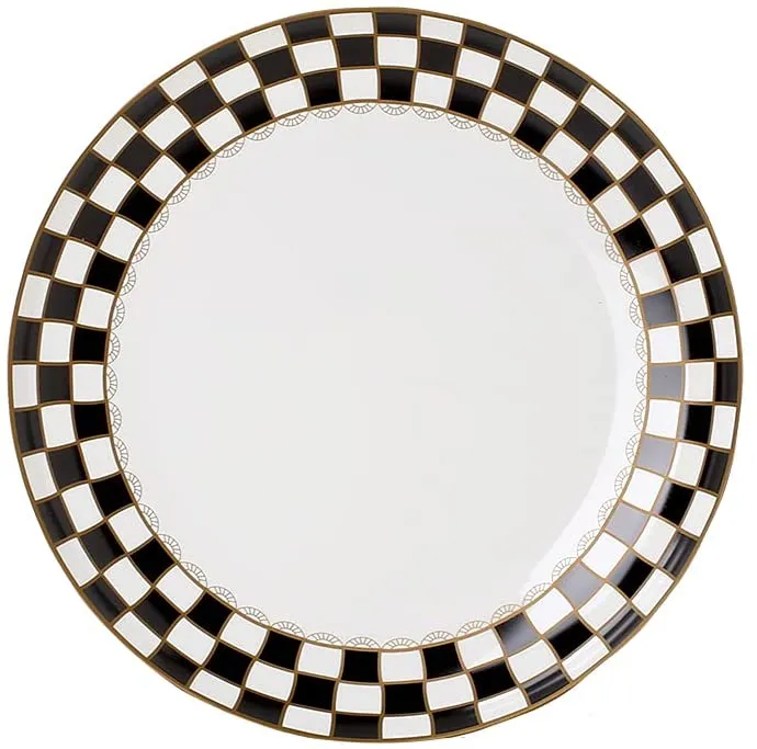 Checker Pattern 24-piece Square Dinnerware Set for 6