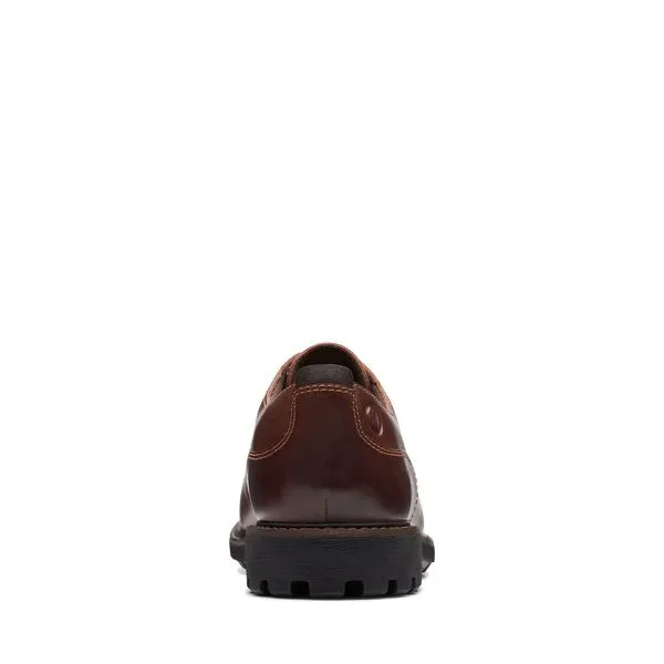 CLARKS BATCOMBE TIE-DARK TAN