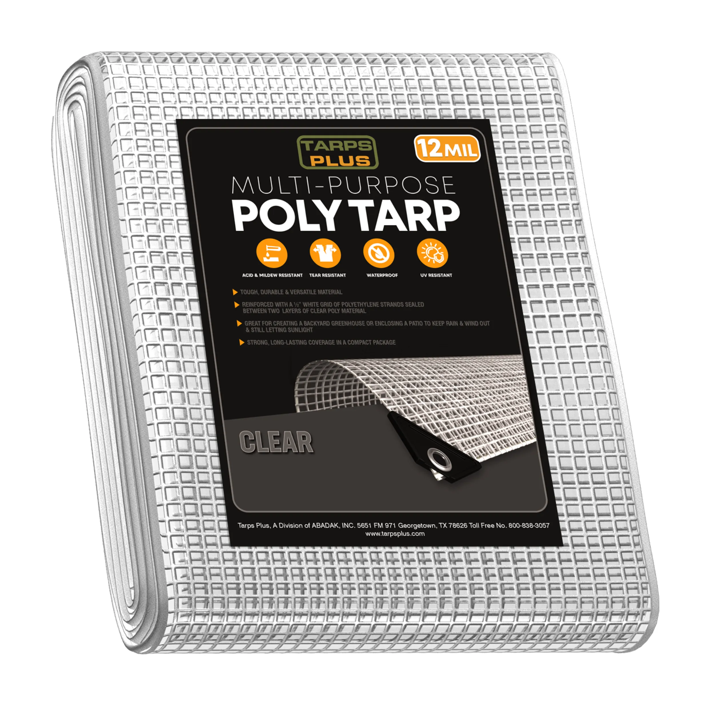 Clear Poly Tarp 12' x 16'