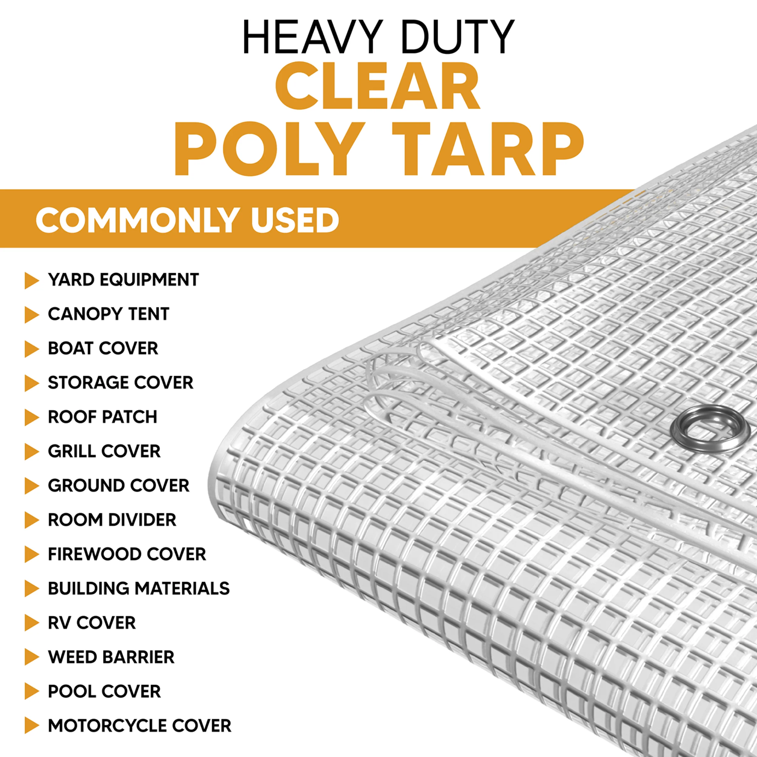 Clear Poly Tarp 20' x 30'