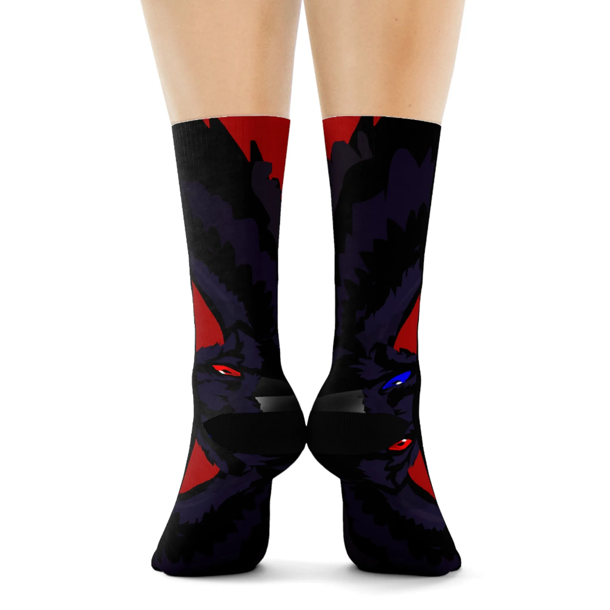 Crowgodshi First Generation Limited Edition Black Socks, DUKE BLUE LOGO