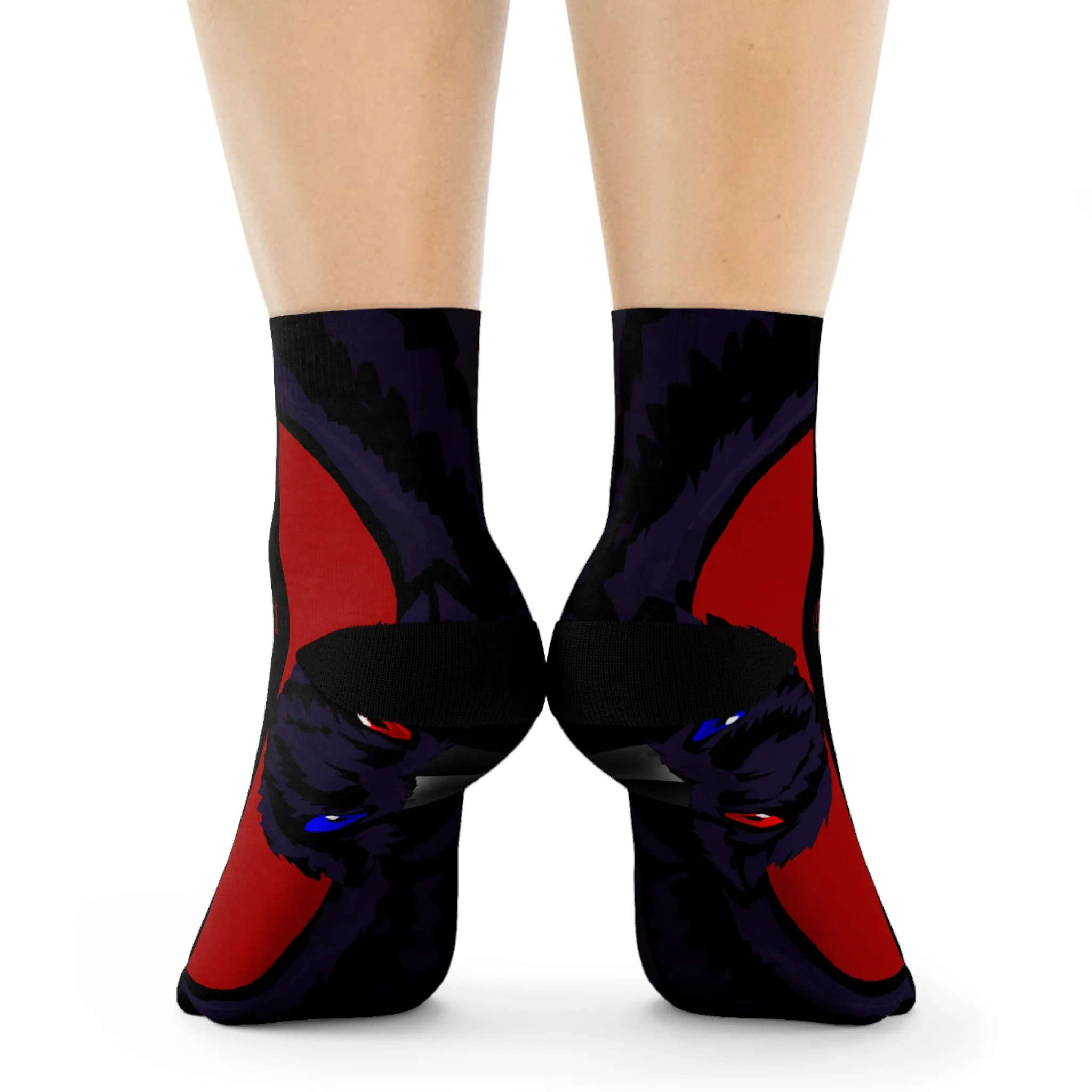 Crowgodshi First Generation Limited Edition Black Socks, DUKE BLUE LOGO