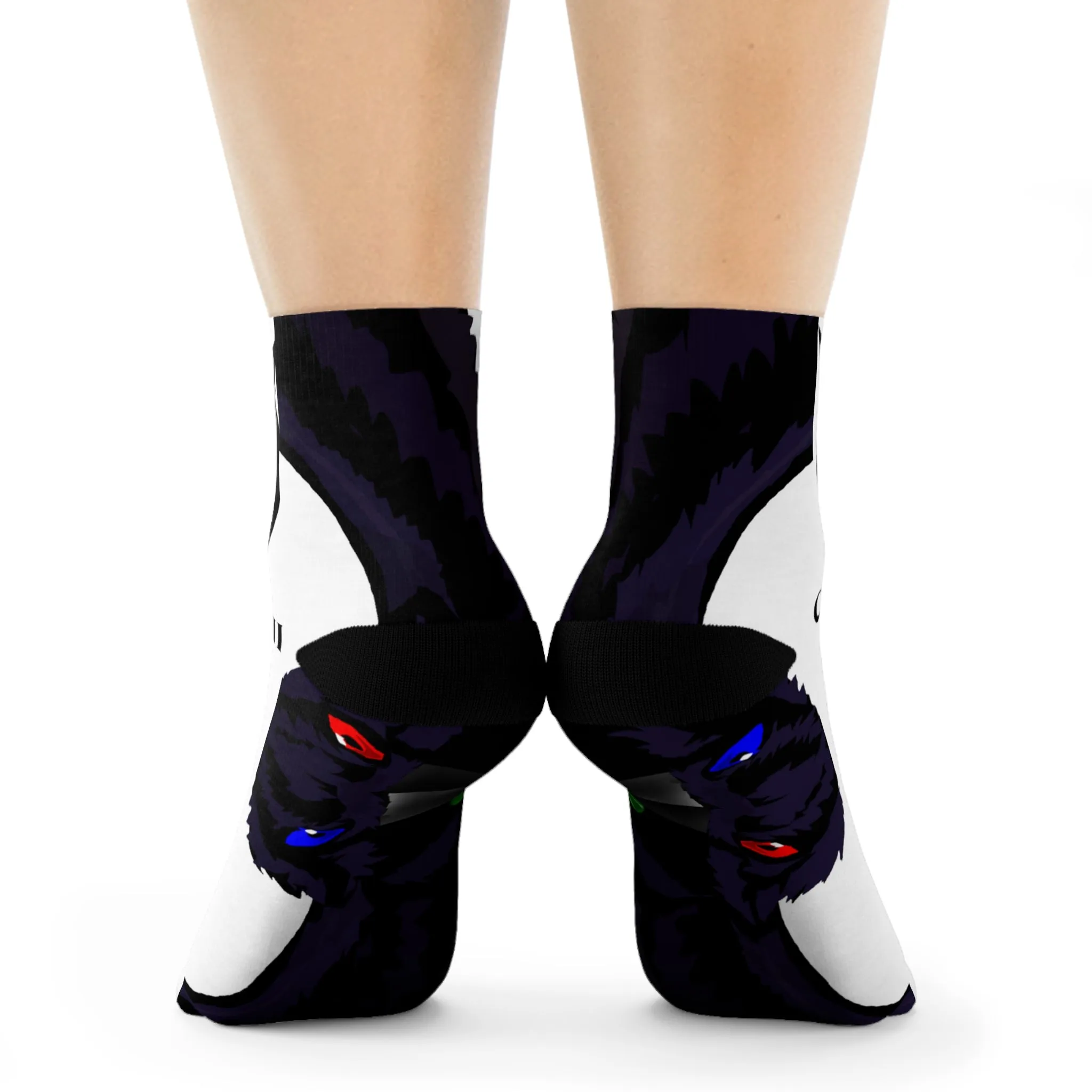 Crowgodshi First Generation Limited Edition White Socks, WHITE LOGO