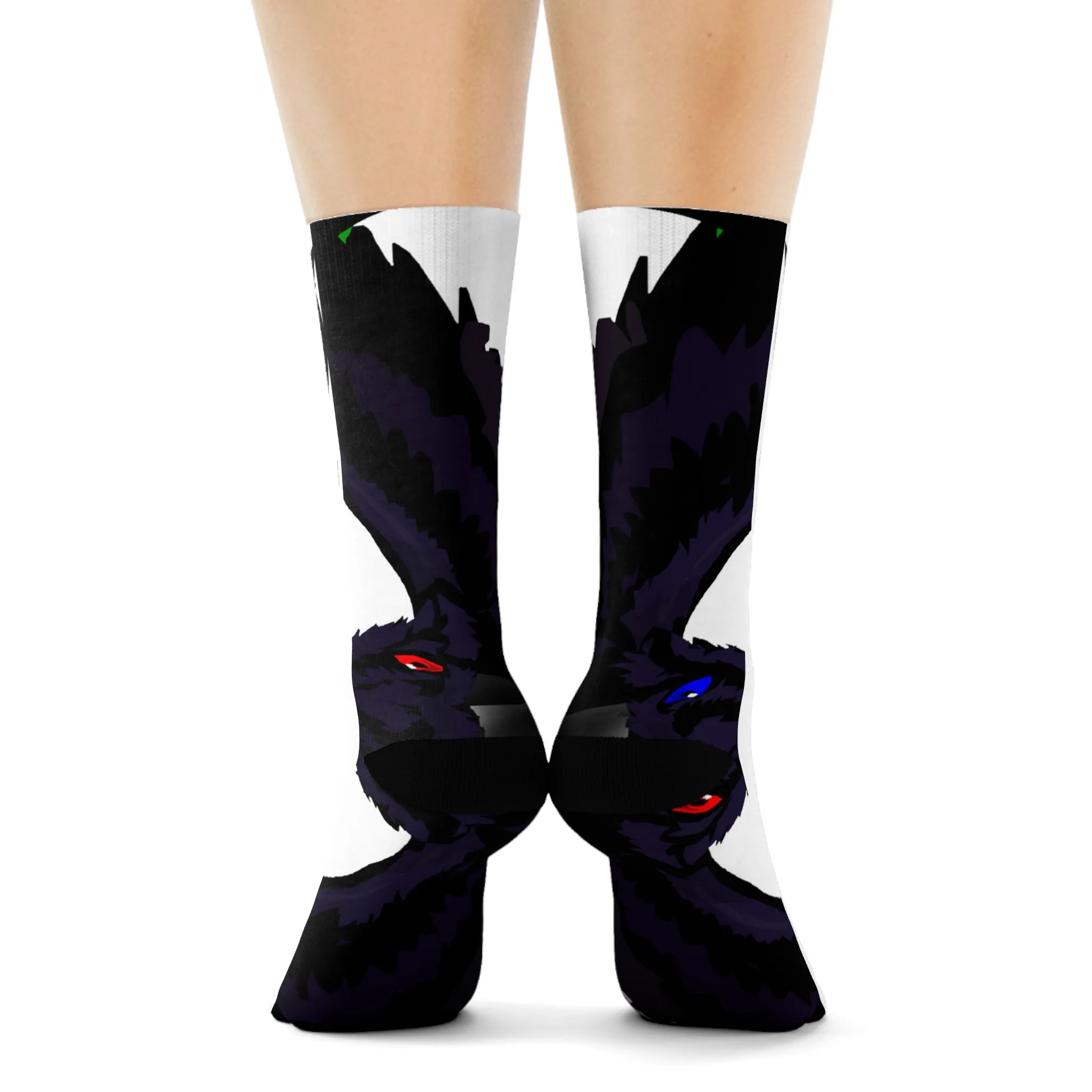 Crowgodshi First Generation Limited Edition White Socks, WHITE LOGO