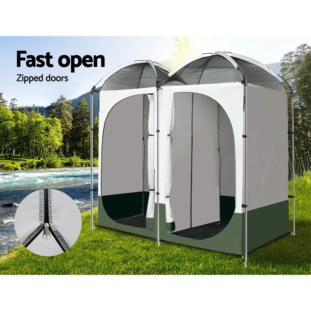 Double Shower Toilet Tent, Extra Headroom, Portable - Weisshorn