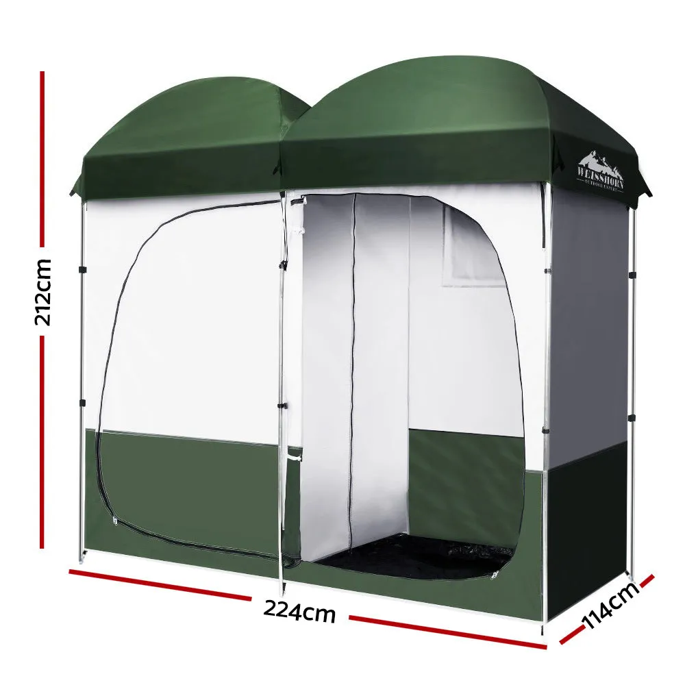 Double Shower Toilet Tent, Extra Headroom, Portable - Weisshorn