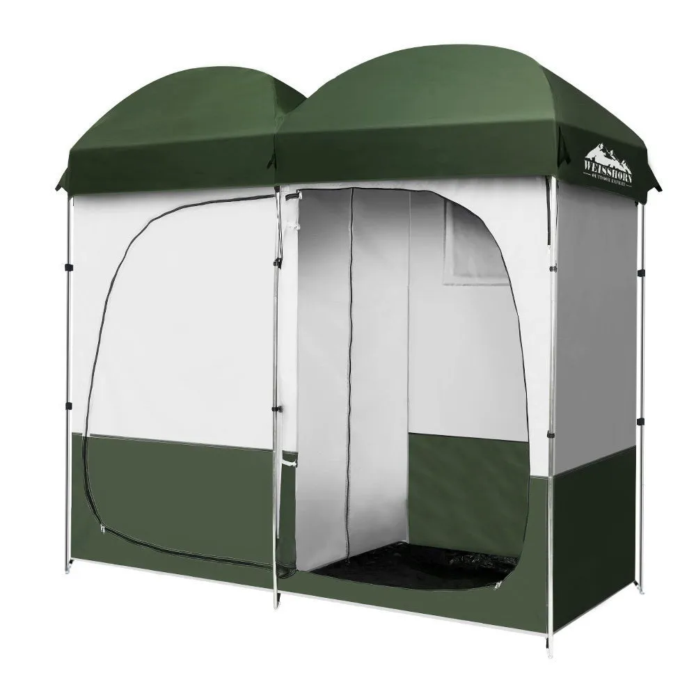 Double Shower Toilet Tent, Extra Headroom, Portable - Weisshorn