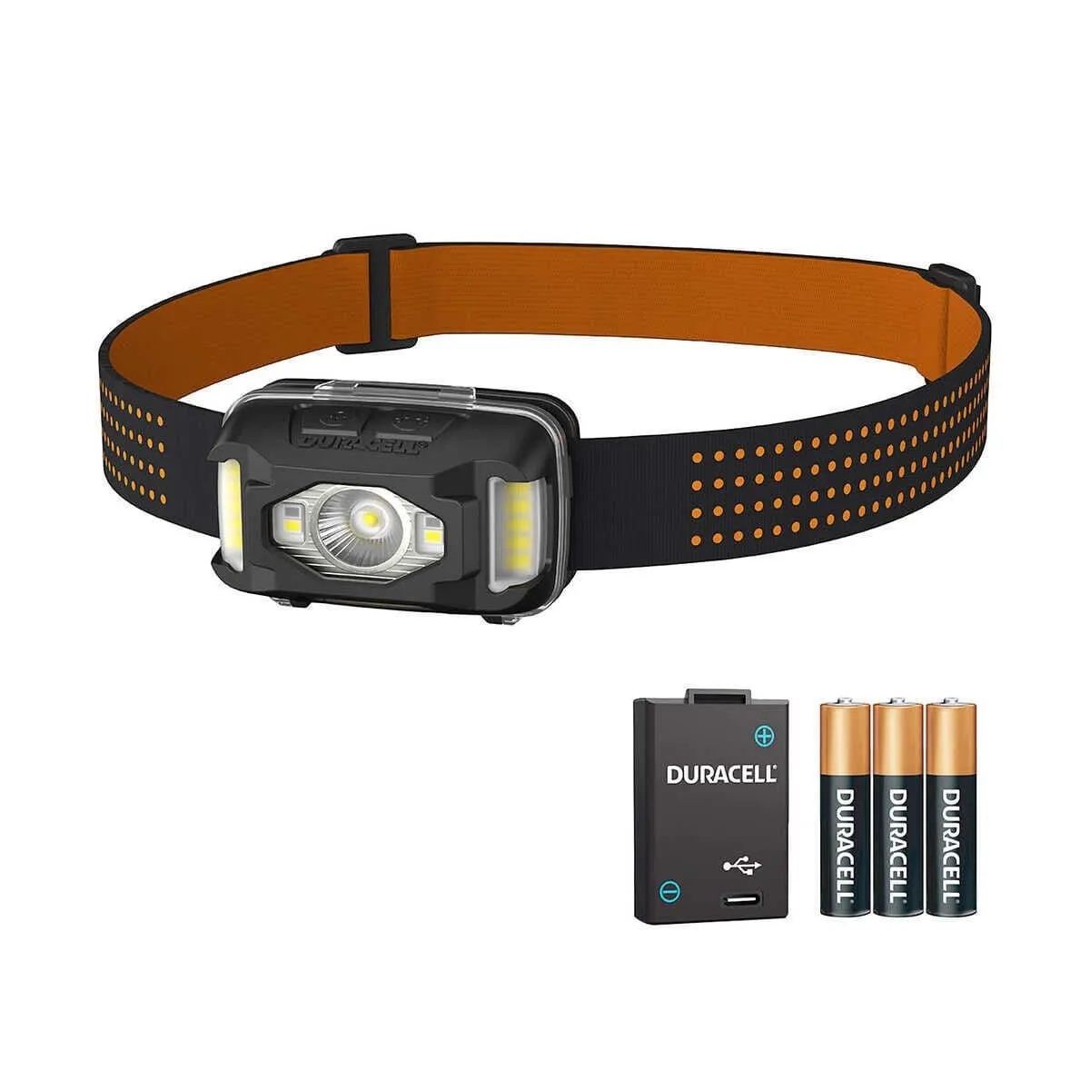 Duracell Dual Power Headlamp, 650 Lumens, Pack of 3