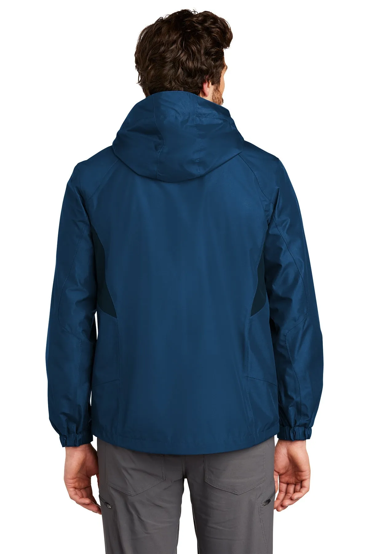 Eddie Bauer Customized Rain Jackets, Deep Sea Blue