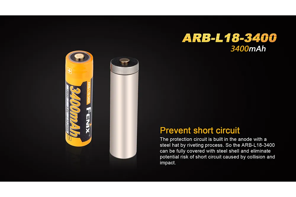 Fenix ARB-L18-3400mAh Rechargeable 18650 Battery