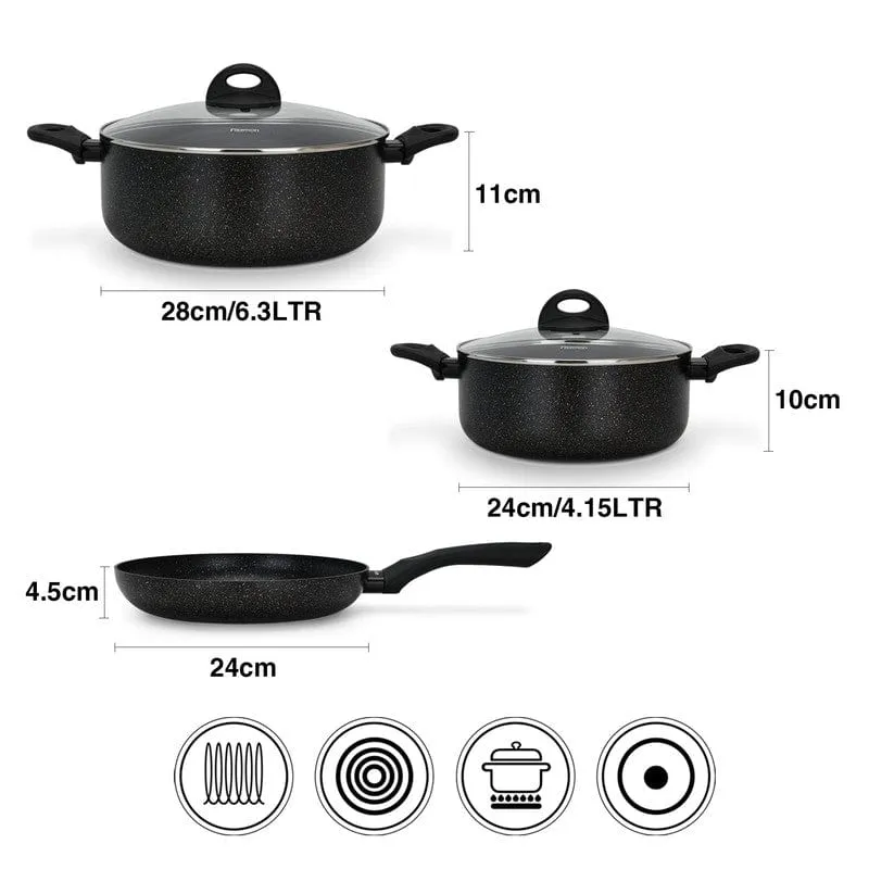 Fissman Cookware Set Promo 5 Pcs With Aluminium And Non Stick Coating