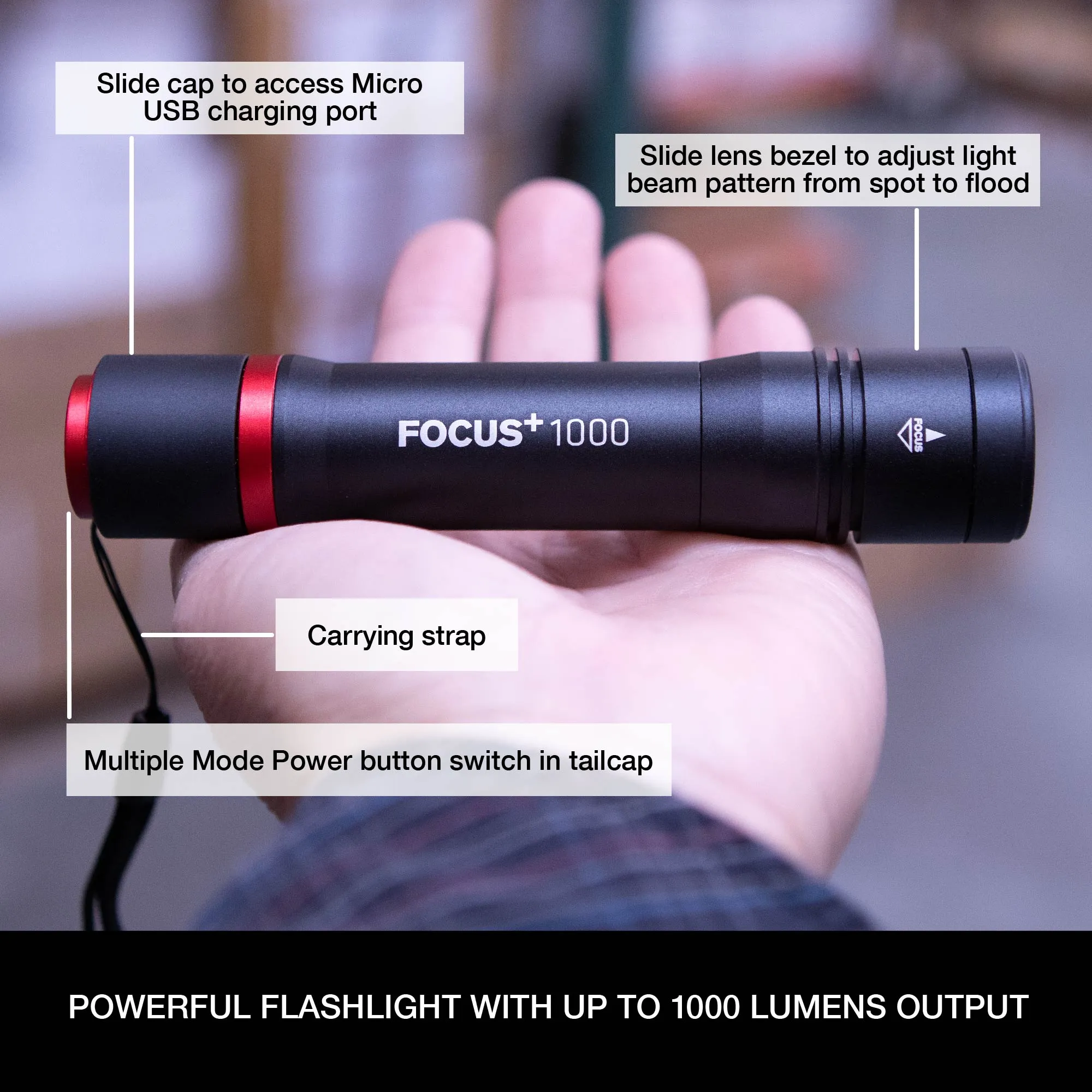 FOCUS  1000 Handheld Flashlight