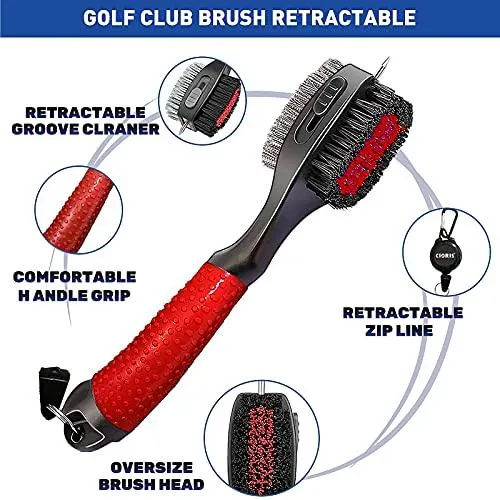 Golf Cleaning Tools with Microfiber Towel and Divot Tool Set