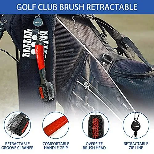 Golf Cleaning Tools with Microfiber Towel and Divot Tool Set