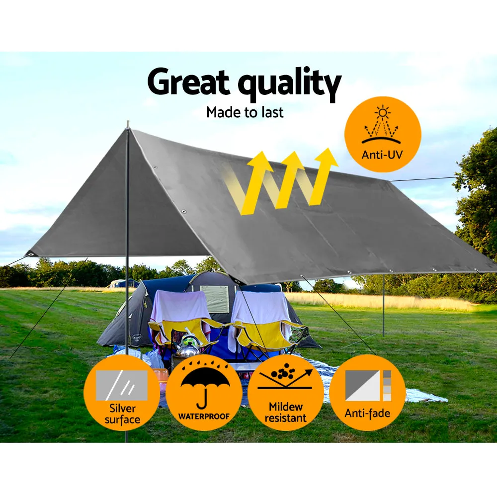 Heavy-Duty Waterproof Camping Tarp 6x7.3m | Instahut