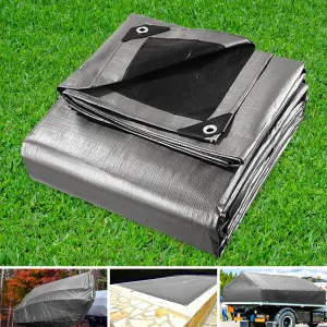 Heavy-Duty Waterproof Canvas Tarp 3x4.5m Camping - Instahut