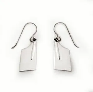 Medium Rowing Blade on French Wire Earrings