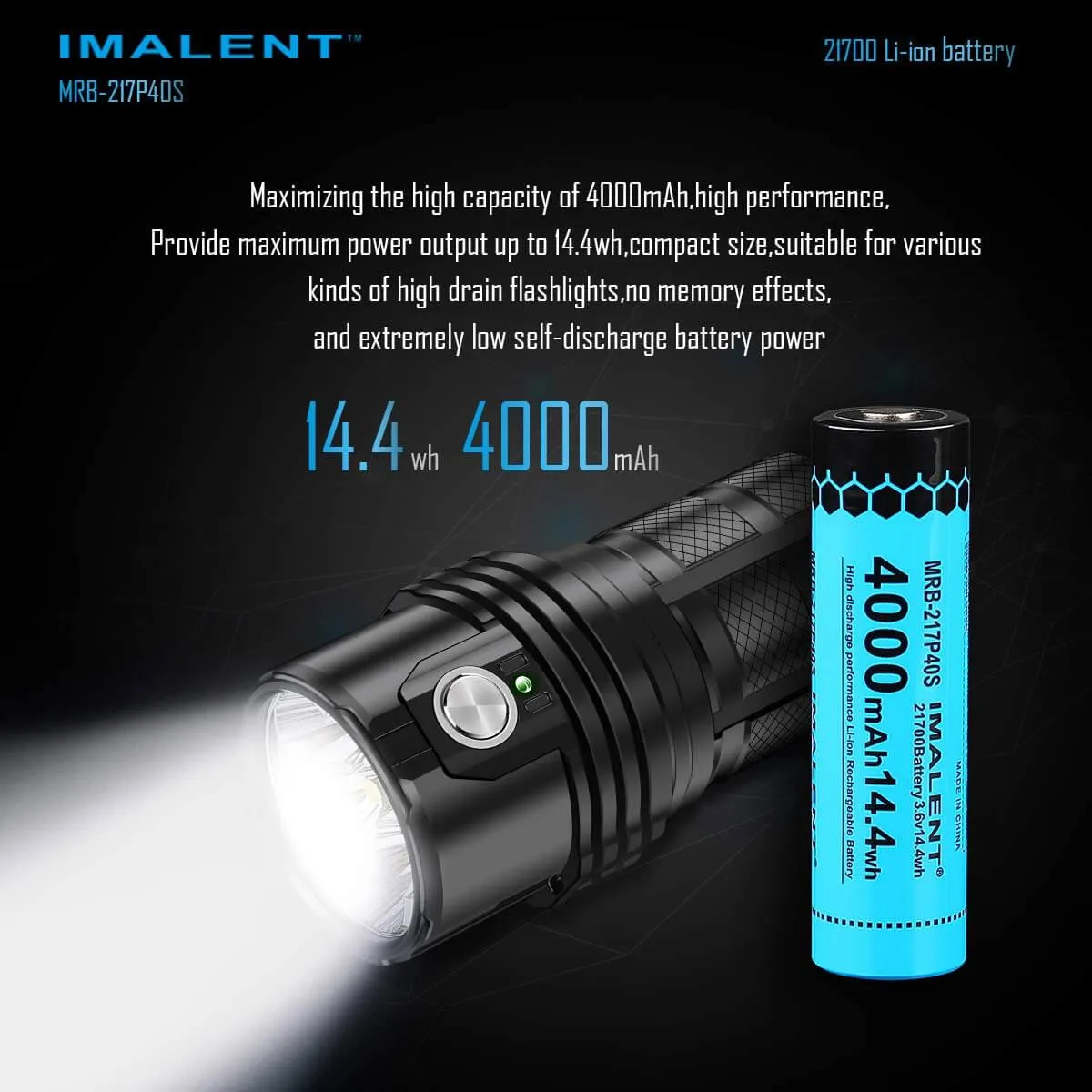 MS06 flashlight 21700 Battery