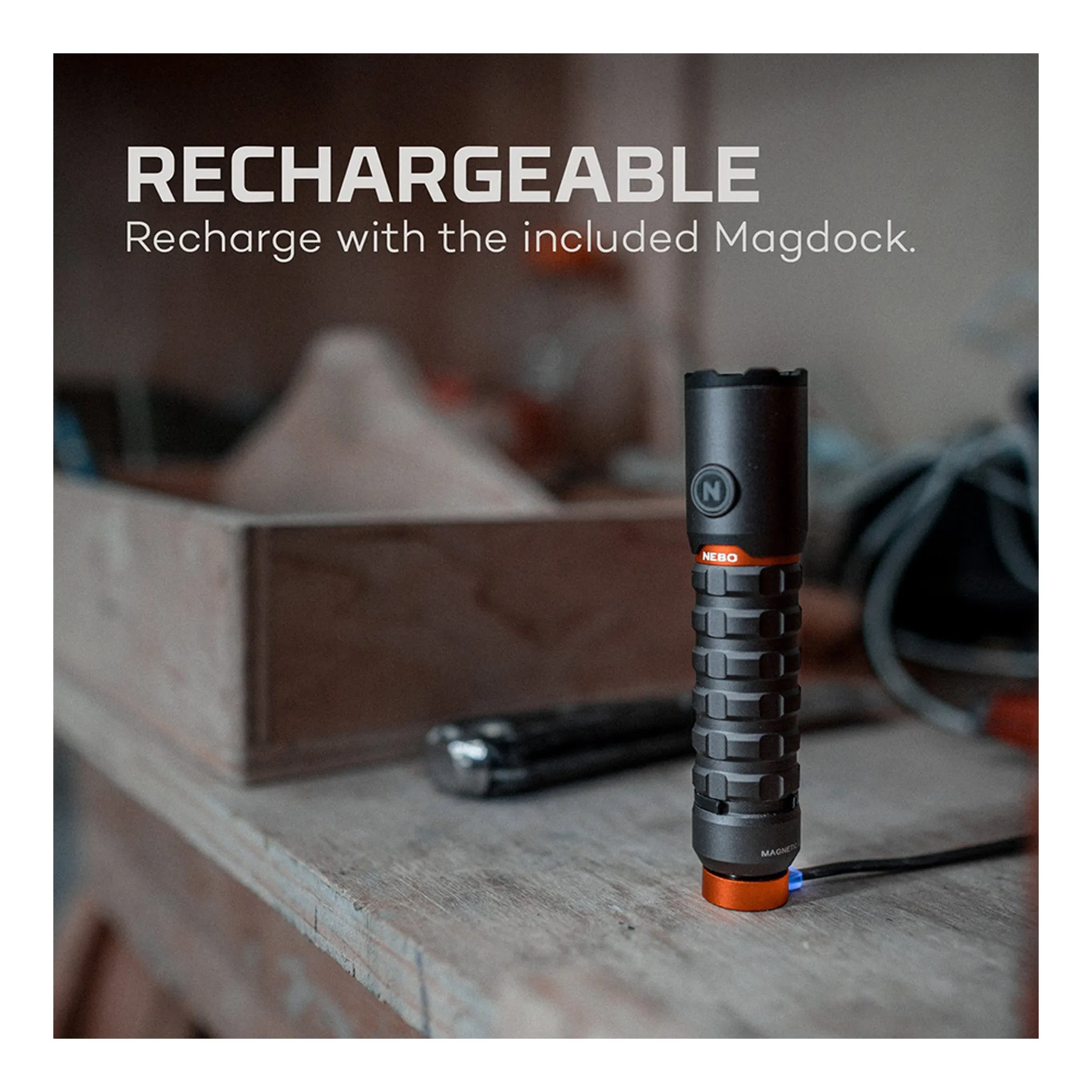 NEBO NEB-FLT-1006 TORCHY 2K Rechargeable EDC Pocket Light with Magnetic Base