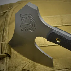 Nedfoss Vikings Tactical Tomahawk,4.3"Full Tang Berserker Blade Axe with G10 Handle and Leather Sheath