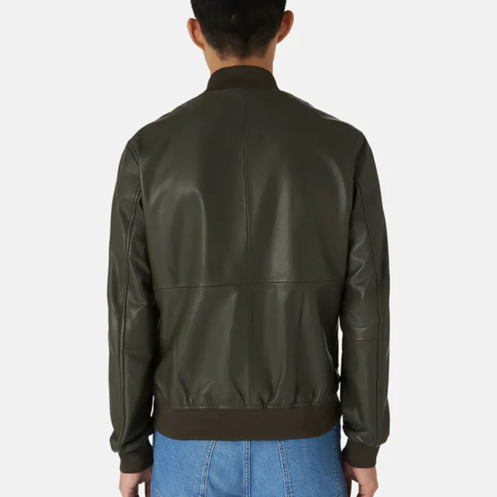 New Mens A1 Classic Bomber Leather Jacket