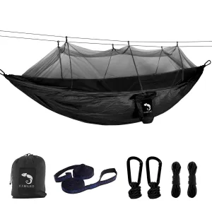 Nylon Camping Hammock with Bug Net - Kamileo