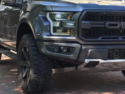 Offroad Alliance - Dual Bezel Fog Light Kit w/ Baja Designs Squadron Racer Edition Lights - 2017-2020 Raptor