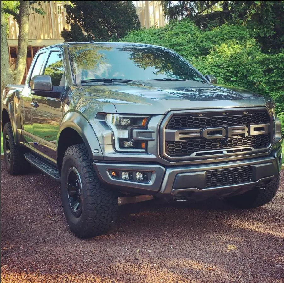 Offroad Alliance - Triple Bezel Fog Light Kit w/ Baja Designs Squadron Racer Lights  - 2017-2020 Raptor