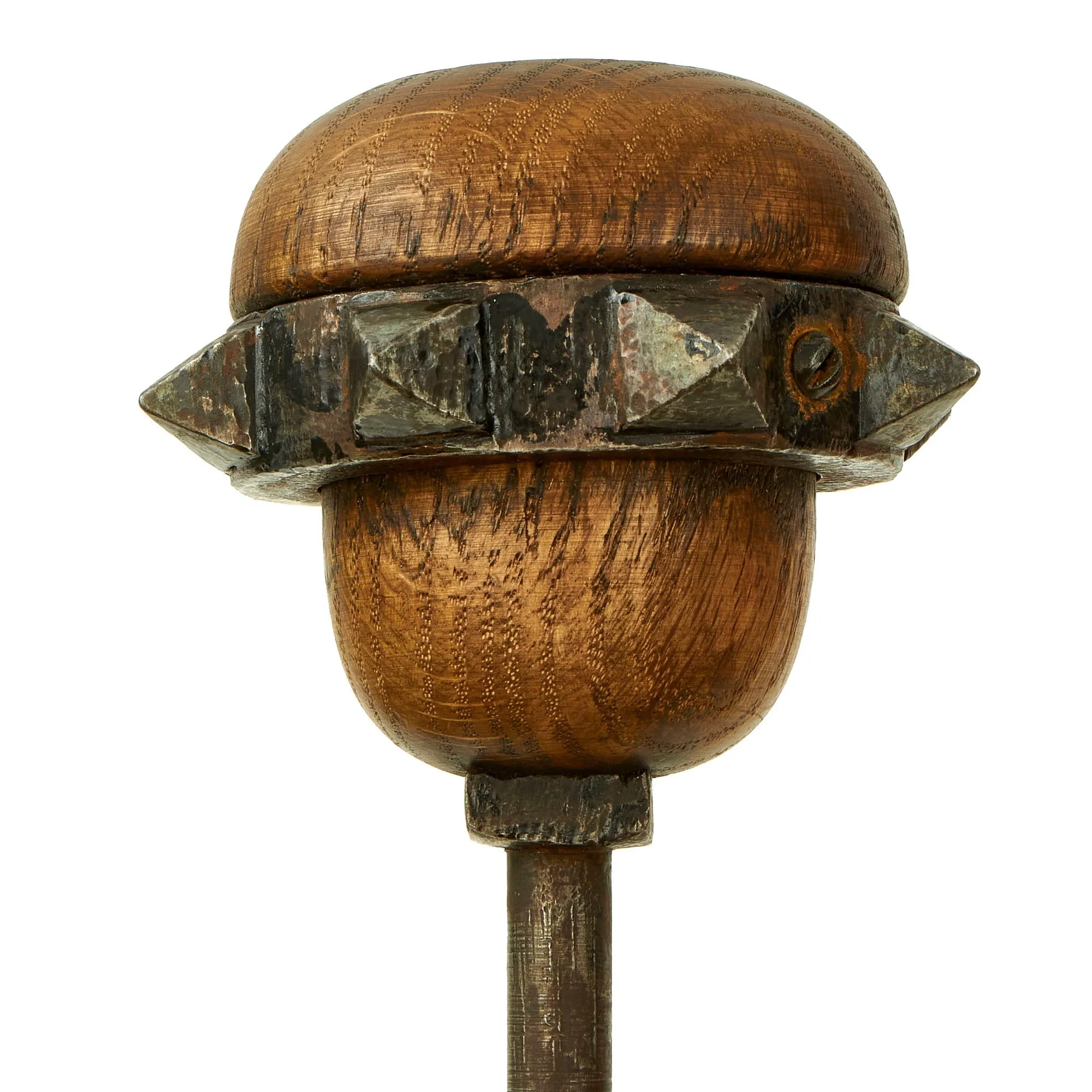 Original Austro-Hungarian WWI Mushroom Shaped Trench Raiding Club - Featured in Book At Arm's Length Page 31