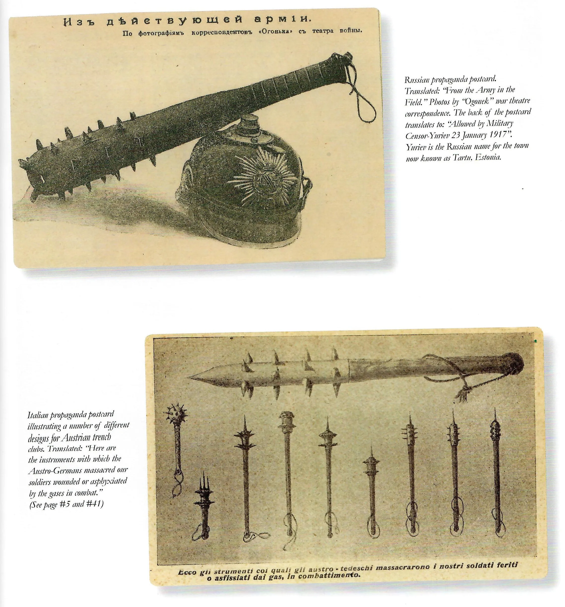 Original U.S. WWI Era Sharpened Nails Trench Club with Lead Filled Head - Featured in Book At Arm's Length V2 on Page 69