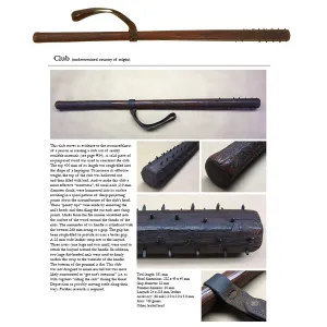 Original U.S. WWI Era Sharpened Nails Trench Club with Lead Filled Head - Featured in Book At Arm's Length V2 on Page 69